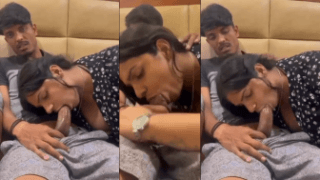 Horny Girlfriend Deepthroats Boyfriend’s Big Cock in Hot MMS