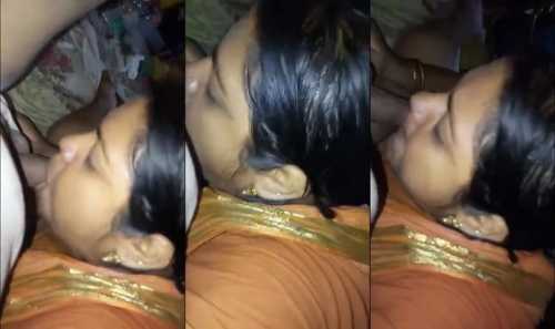 Horny Desi Bhabhi Gives Sloppy Blowjob