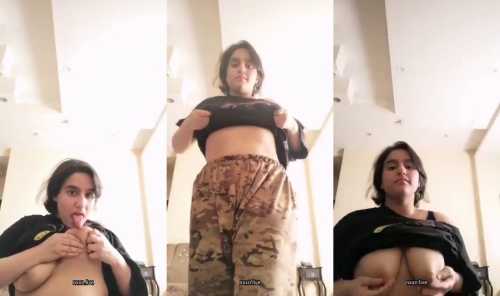 Seductive Muslim Teen Reveals Busty Assets in Private Video