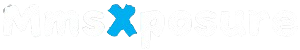 This image is Mmsxposure site logo black white skyblue