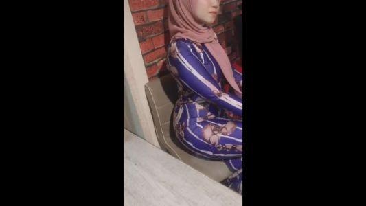 Seductive Hijabi Girlfriend Enjoys Intimate Time with Boyfriend