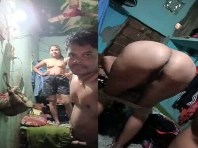 Passionate Indian couple indulges in intimate village foreplay