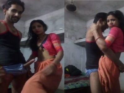 Skinny village bhabhi in standing sex position on xvideo