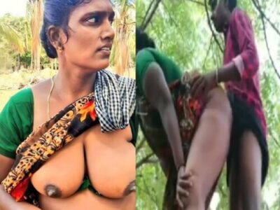 Tamil Aunty in Saree Enjoys Outdoor Doggy Style Sex