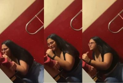 Outdoor cinema theatre blowjob by chubby girl