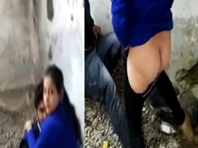 Passionate Indian couple caught having outdoor sex